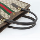 GUCCI GG Supreme Web Sherry Line Hand Bag PVC Beige Gold 010 378 Auth bs35454-7