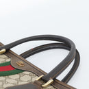 GUCCI GG Supreme Web Sherry Line Hand Bag PVC Beige Gold 010 378 Auth bs35454-8