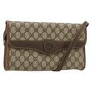 GUCCI GG Supreme Umhängetasche PVC Beige Gold 004 161 0670 Auth bs35455-1