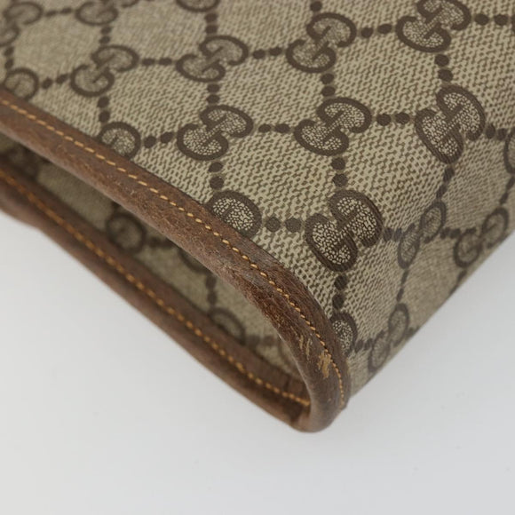 GUCCI GG Supreme Umhängetasche PVC Beige Gold 004 161 0670 Auth bs35455