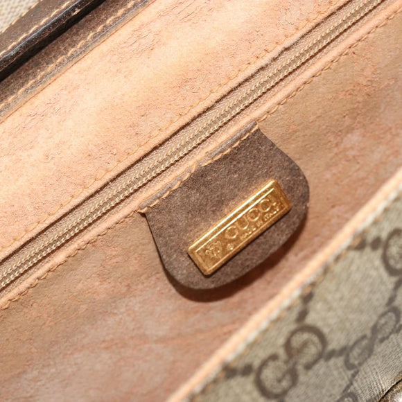 GUCCI GG Supreme Umhängetasche PVC Beige Gold 004 161 0670 Auth bs35455