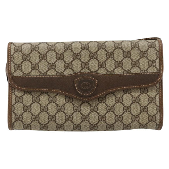 GUCCI GG Supreme Umhängetasche PVC Beige Gold 004 161 0670 Auth bs35455