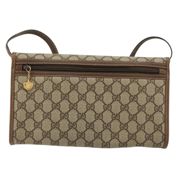 GUCCI GG Supreme Umhängetasche PVC Beige Gold 004 161 0670 Auth bs35455