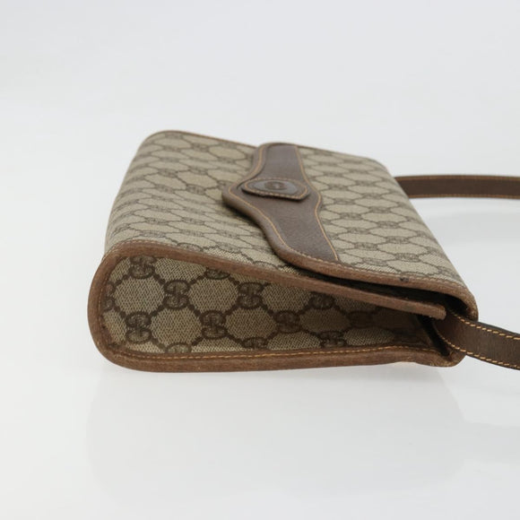 GUCCI GG Supreme Umhängetasche PVC Beige Gold 004 161 0670 Auth bs35455