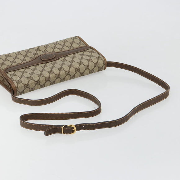 GUCCI GG Supreme Umhängetasche PVC Beige Gold 004 161 0670 Auth bs35455
