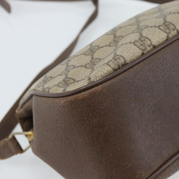 GUCCI GG Supreme Web Sherry Line Tasche PVC Beige Gold 116 02 076 Auth bs35456