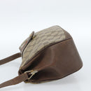 GUCCI GG Supreme Web Sherry Line Tasche PVC Beige Gold 116 02 076 Auth bs35456-4