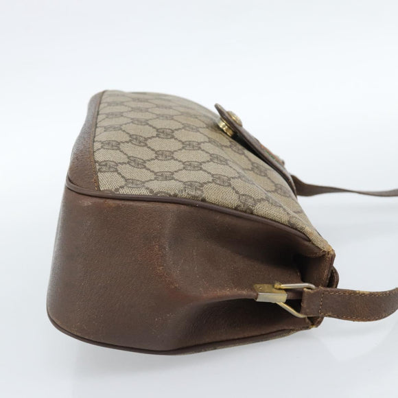 GUCCI GG Supreme Web Sherry Line Tasche PVC Beige Gold 116 02 076 Auth bs35456