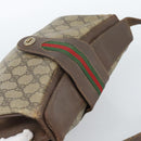 GUCCI GG Supreme Web Sherry Line Tasche PVC Beige Gold 116 02 076 Auth bs35456-6