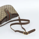 GUCCI GG Supreme Web Sherry Line Tasche PVC Beige Gold 116 02 076 Auth bs35456-7