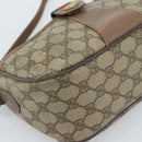 GUCCI GG Supreme Web Sherry Line Bag PVC Beige Gold 001 123 6177 Auth bs35457-15