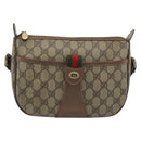 GUCCI GG Supreme Web Sherry Line Bag PVC Beige Gold 001 123 6177 Auth bs35457-13