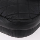CHANEL Matelassé Schultertasche beschichtetes Canvas Schwarz Silber CC Auth bs35469-11