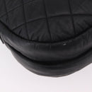 CHANEL Matelassé Schultertasche beschichtetes Canvas Schwarz Silber CC Auth bs35469-12