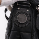 CHANEL Matelassé Schultertasche beschichtetes Canvas Schwarz Silber CC Auth bs35469-15