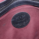 CHANEL Matelassé Schultertasche beschichtetes Canvas Schwarz Silber CC Auth bs35469-18