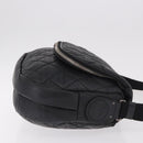 CHANEL Matelassé Schultertasche beschichtetes Canvas Schwarz Silber CC Auth bs35469-4