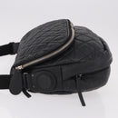 CHANEL Matelassé Schultertasche beschichtetes Canvas Schwarz Silber CC Auth bs35469-5