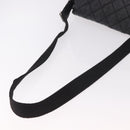 CHANEL Matelassé Schultertasche beschichtetes Canvas Schwarz Silber CC Auth bs35469-7