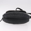 CHANEL Matelassé Schultertasche beschichtetes Canvas Schwarz Silber CC Auth bs35469-9