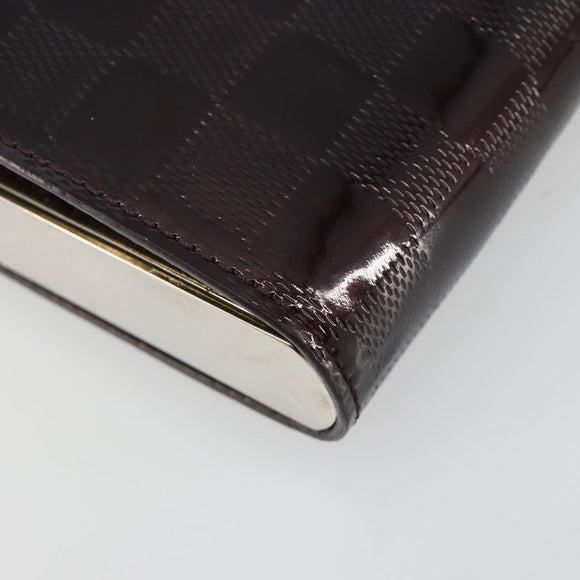 LOUIS VUITTON Damier Vernis Anju GM Hand Bag Red Carmine N92108 LV Auth bs35470