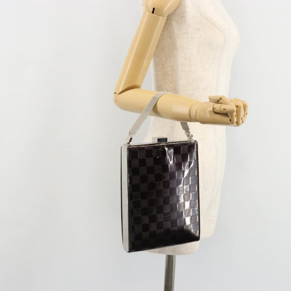LOUIS VUITTON Damier Vernis Anju GM Hand Bag Red Carmine N92108 LV Auth bs35470