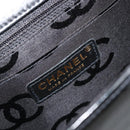 CHANEL Schultertasche Kette Lackleder Schwarz Gold CC Auth bs35471A-19