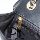 CHANEL Schultertasche Kette Lackleder Schwarz Gold CC Auth bs35471A-23