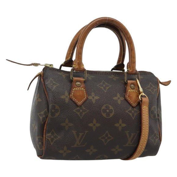 LOUIS VUITTON Monogram Mini Speedy Bandouliere Japon 88 Bag M99014 Auth bs35472