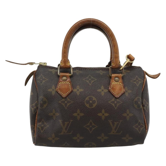 LOUIS VUITTON Monogram Mini Speedy Bandouliere Japon 88 Bag M99014 Auth bs35472