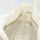 CHANEL Reissue Tote Bag Caviar Skin White Gold CC Auth bs35475-18