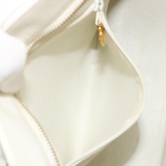 CHANEL Reissue Tote Bag Caviar Skin White Gold CC Auth bs35475