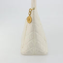 CHANEL Reissue Tote Bag Caviar Skin White Gold CC Auth bs35475-5