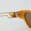 SAINT LAURENT Sunglasses Plastic Beige Gold Auth bs35478-9