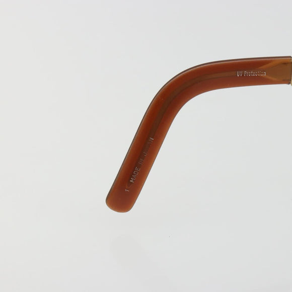 SAINT LAURENT Sunglasses Plastic Beige Gold Auth bs35478