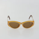 SAINT LAURENT Sunglasses Plastic Beige Gold Auth bs35478-13