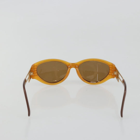 SAINT LAURENT Sunglasses Plastic Beige Gold Auth bs35478