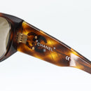 CHANEL Zonnebril met Schildpadpatroon Kunststof Bruin Goud CC Auth bs35479-11