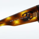CHANEL Zonnebril met Schildpadpatroon Kunststof Bruin Goud CC Auth bs35479-12