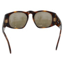 CHANEL Zonnebril met Schildpadpatroon Kunststof Bruin Goud CC Auth bs35479-3