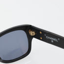 CHANEL Sunglasses Plastic Black Gold CC Auth bs35480-11