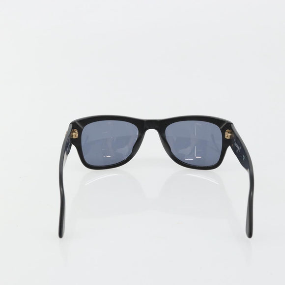 CHANEL Sunglasses Plastic Black Gold CC Auth bs35480