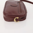 CARTIER Must Line Shoulder Bag Leather Suede 4 Set Bordeaux Auth bs35481-10
