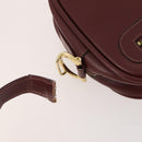 CARTIER Must Line Shoulder Bag Leather Suede 4 Set Bordeaux Auth bs35481-12