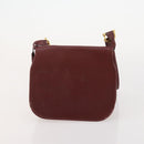 CARTIER Must Line Shoulder Bag Leather Suede 4 Set Bordeaux Auth bs35481-15