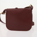 CARTIER Must Line Shoulder Bag Leather Suede 4 Set Bordeaux Auth bs35481-16