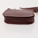 CARTIER Must Line Shoulder Bag Leather Suede 4 Set Bordeaux Auth bs35481-19