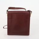 CARTIER Must Line Shoulder Bag Leather Suede 4 Set Bordeaux Auth bs35481-22