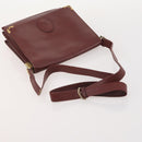 CARTIER Must Line Shoulder Bag Leather Suede 4 Set Bordeaux Auth bs35481-24