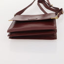CARTIER Must Line Shoulder Bag Leather Suede 4 Set Bordeaux Auth bs35481-26